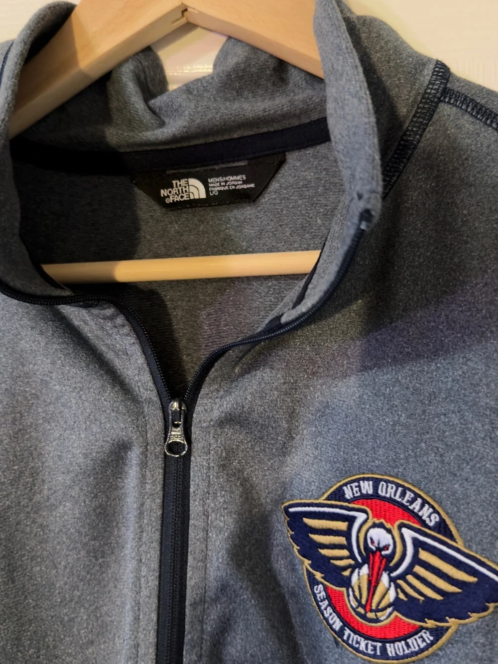 The North Face heather gray